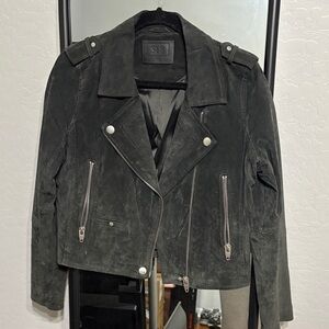 Blank NYC SL8 Dark Smoky Gray Suede Jacket